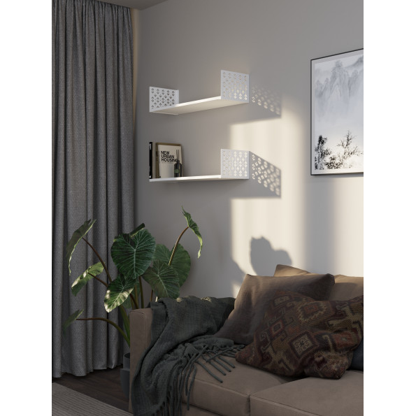 Полка навесная 17х70х22 см из ЛДСП Белая 380996